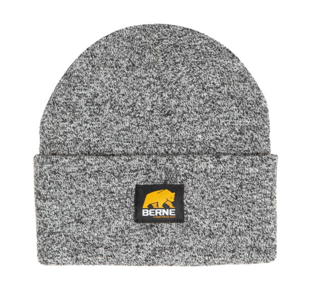 Berne Heritage Knit Cuff Cap - Unisex Black White OSFA