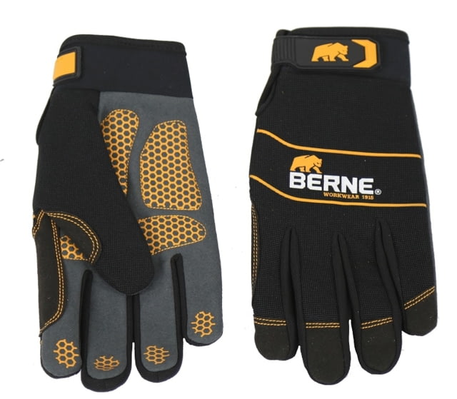 Berne Hex-Grip Performance Glove - Men's Black Medium