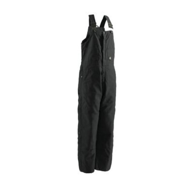 Berne Original Washed Insulated Bib Overall - Mens Black 4XL Short