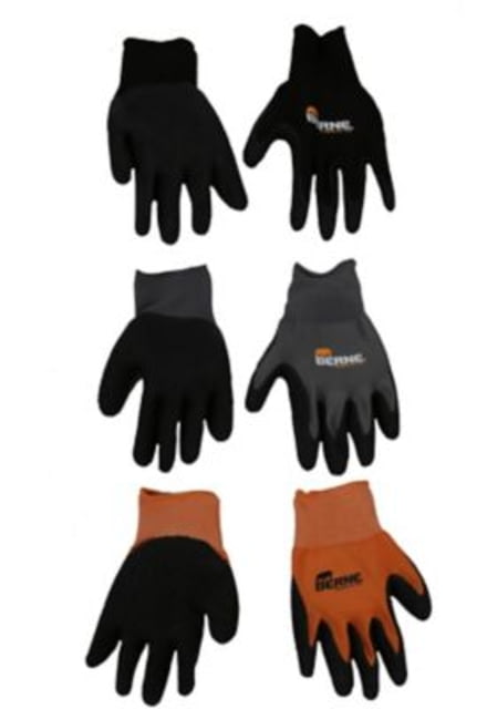 Berne Quick-Grip Gloves 3-Pack- Men’s Black Large