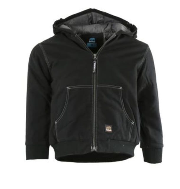 Berne Youth Modern Hooded Jacket Black Extra Small Regular