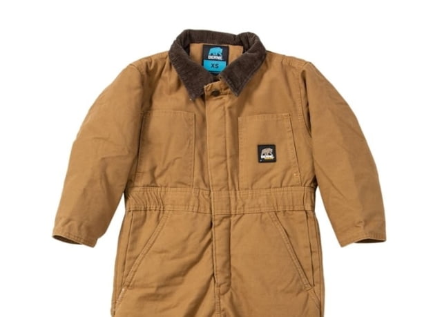 Berne Youth Washed Insulated Coverall Brown Duck Large Regular