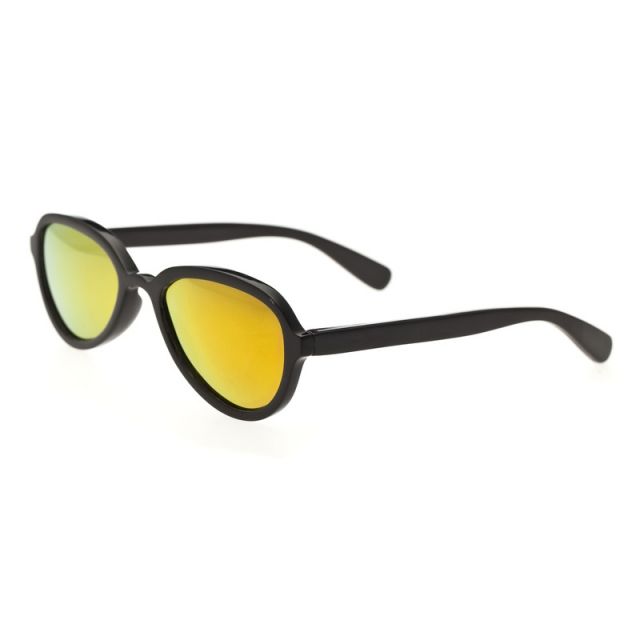 Bertha Alexa Polarized Sunglasses - Women's Black Frame Gold Lens Black/Gold One Size