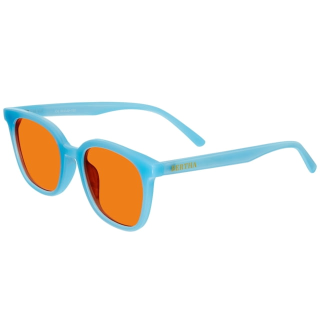 Bertha Betty Polarized Sunglasses - Women's Light Blue Frame Orange Lens Light Blue/Orange One Size
