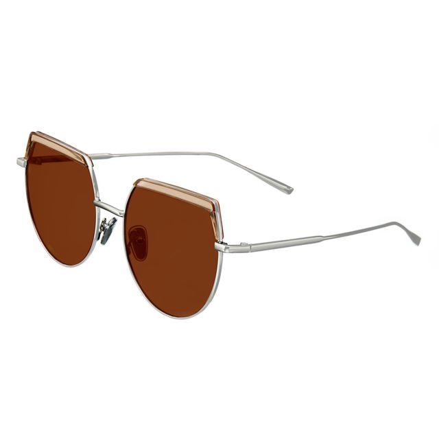 Bertha Callie Polarized Sunglasses Silver/Brown One Size