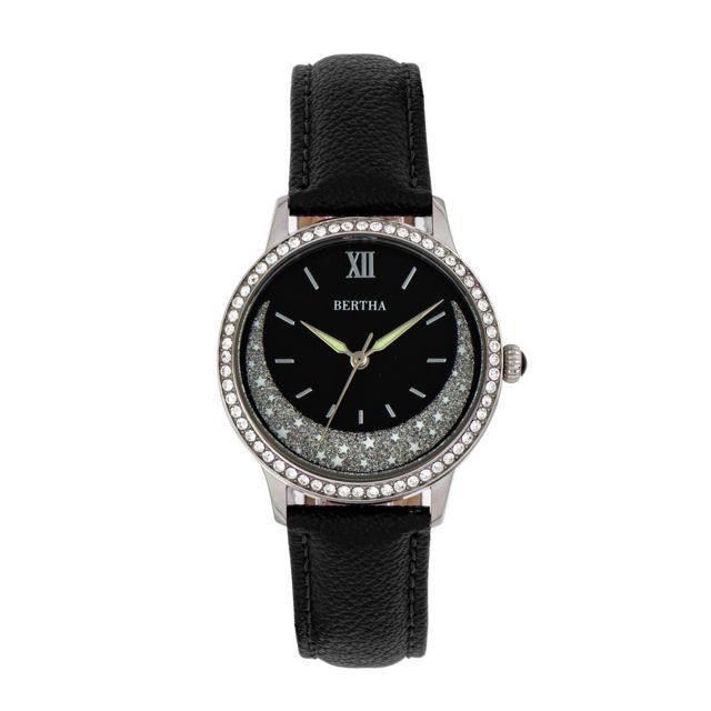 Bertha Dolly Leather-Band Watch Black One Size