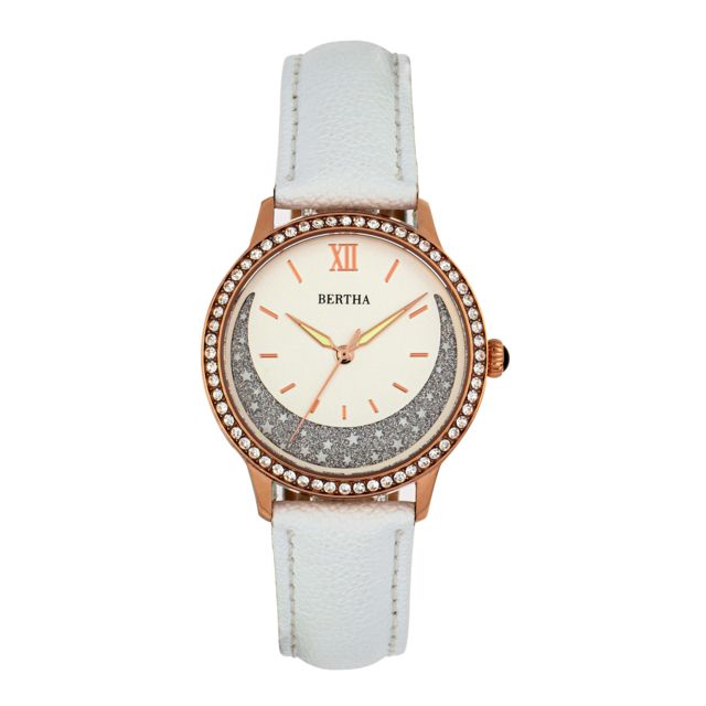Bertha Dolly Leather-Band Watch White One Size