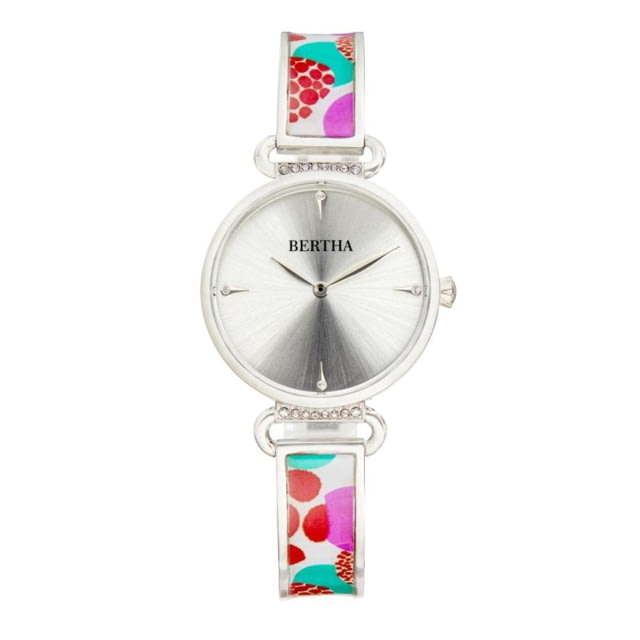 Bertha Katherine Enamel-Designed Bracelet Watch White - Women's