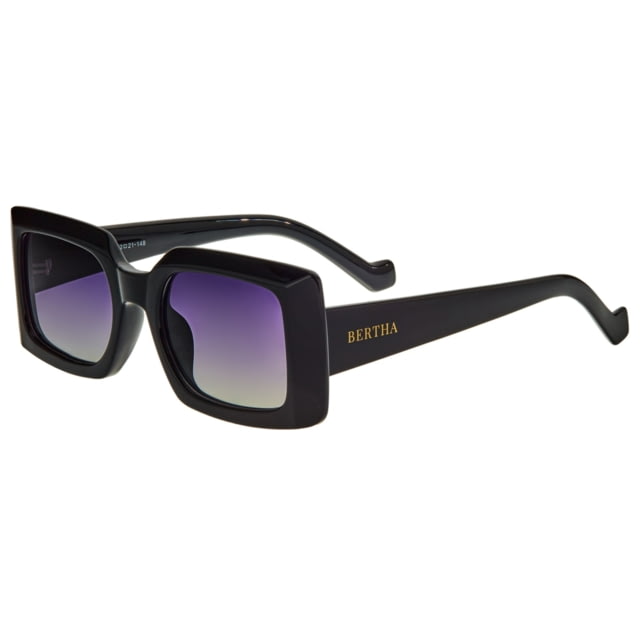 Bertha Miranda Polarized Sunglasses - Women's Black Frame Black Lens Black/Black One Size