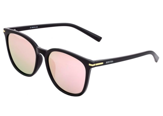 Bertha Piper Polarized Sunglasses Black/Pink One Size