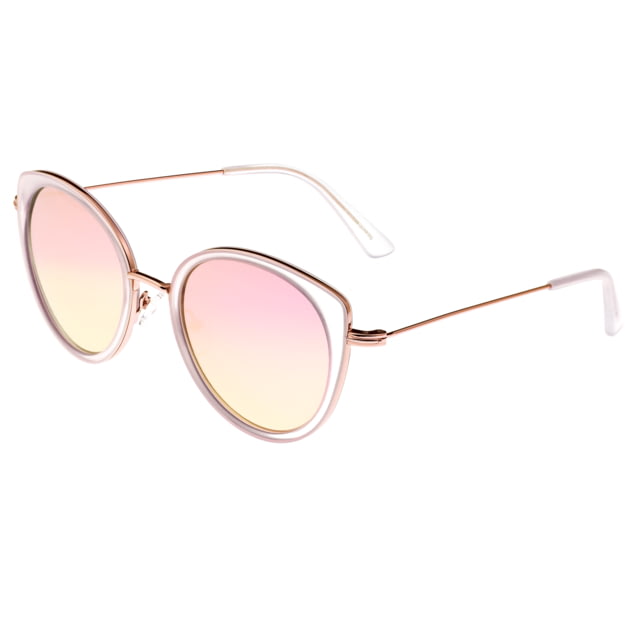 Bertha Reese Sunglasses - Womens Clear Frame Rose Gold Polarized Lens Clear/Rose Gold One Size