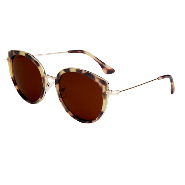 Bertha Reese Sunglasses - Womens Tortoise Frame Brown Polarized Lens Tortoise/Brown One Size