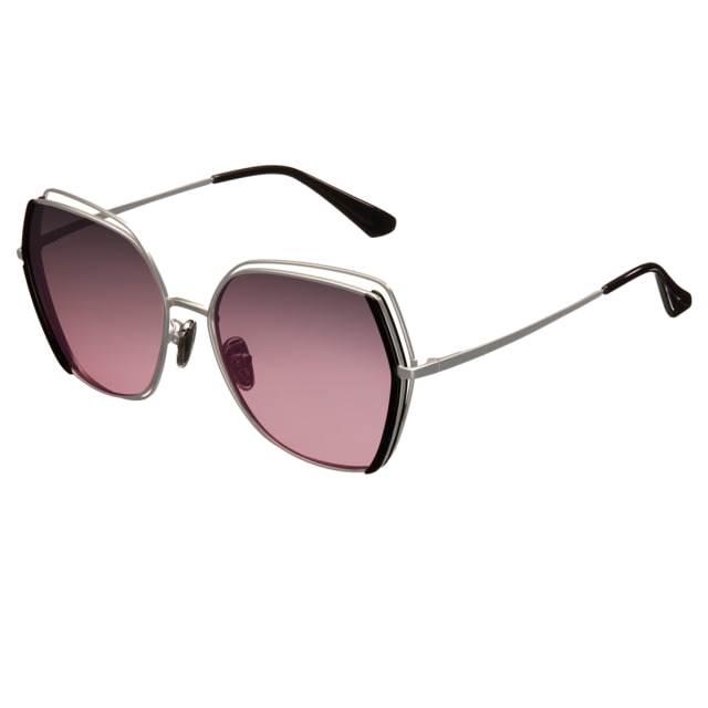 Bertha Remi Sunglasses - Womens Silver Frame Purple Polarized Lens Silver/Purple One Size