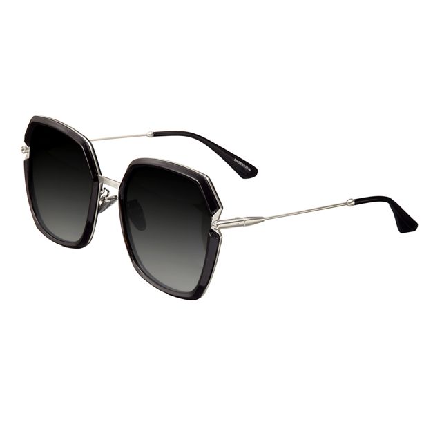 Bertha Teagan Polarized Sunglasses Black/Silver One Size