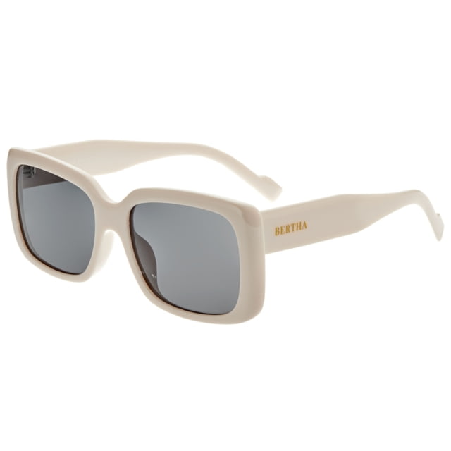 Bertha Wendy Polarized Sunglasses - Women's Cream Frame Lens Black Cream/Black One Size