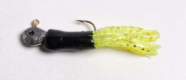 Betts Mini Tube Jig 1/32oz 3/Pack Black/Chartreuse Glitter