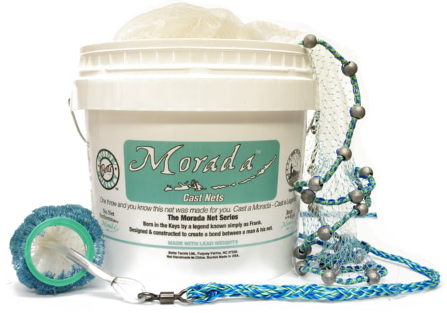 Betts Morada Mono Cast Net 8 ft 5/8" Mesh 1.60 lb Lead Per Foot Bucket