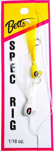 Betts Spec Rig 1/16 oz Yellow/White 2/Pack