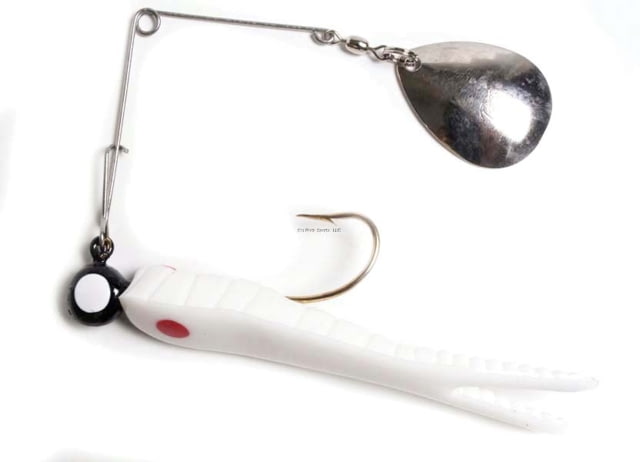 Betts Spin Split Tail Octopus Fishing Hook w/Extra Bait 1/4oz 12 Piece White/Red Dot