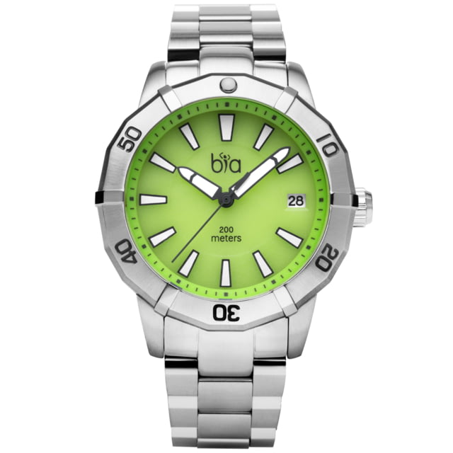 Bia Rosie Dive Watches Green Dial Ss Link Bracelet Steel One Size