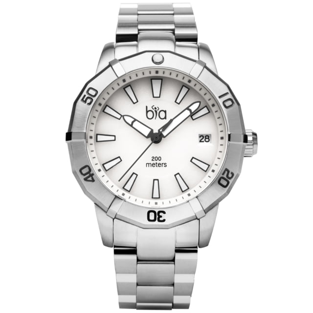 Bia Rosie Dive Watches White Dial Ss Link Bracelet Steel One Size