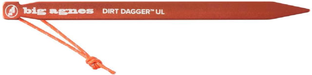 Big Agnes Dirt Dagger UL 6.75in Tent Stake Pack of 6 Orange 6.75in