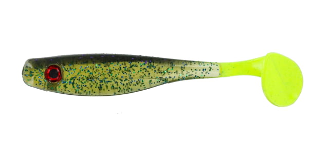 Big Bite Baits Suicide Shad Shad 5 3.5in Sprayed Grass/Chart Tail