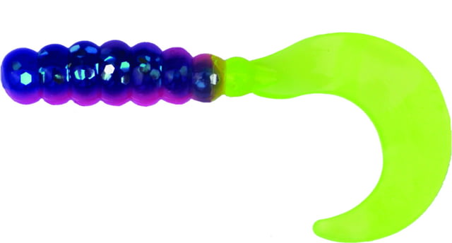 Big Bite Baits Fat Grub Curl Tail Grub 10 2in Pink Blue Sparkle Chartreuse