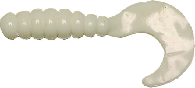 Big Bite Baits Fat Grub Curl Tail Grub 10 2in White