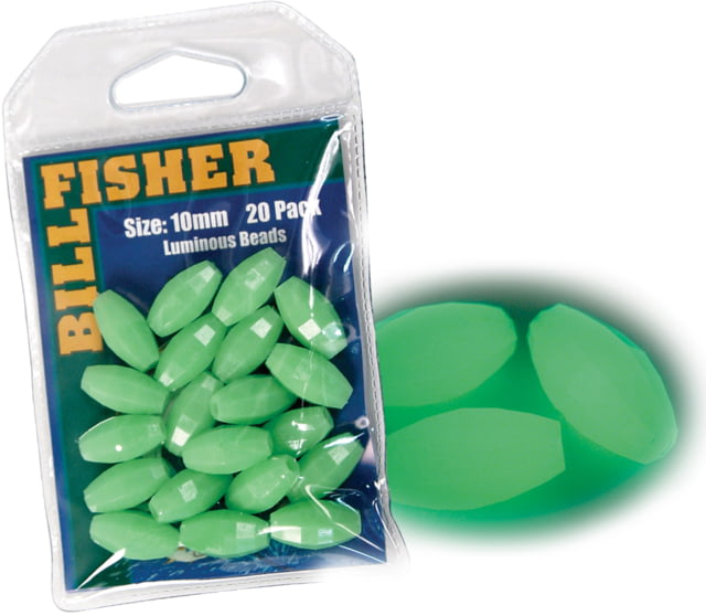 Billfisher Glow Beads 10mm Luminous 20 Pack