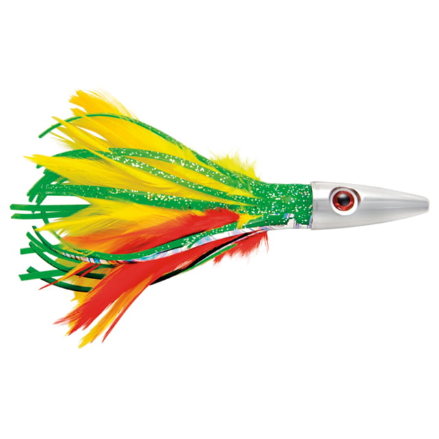 Billy Baits Ahi Slayer Trolling Lure Rigged and Ready 7/0 Hook 100 lb Mono 6 ft Dolphin Feather Skirt