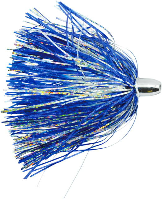Billy Baits Micro Mini Trolling Lure Weighted Head 2.5in/6.3 cm White/Blue Skirt