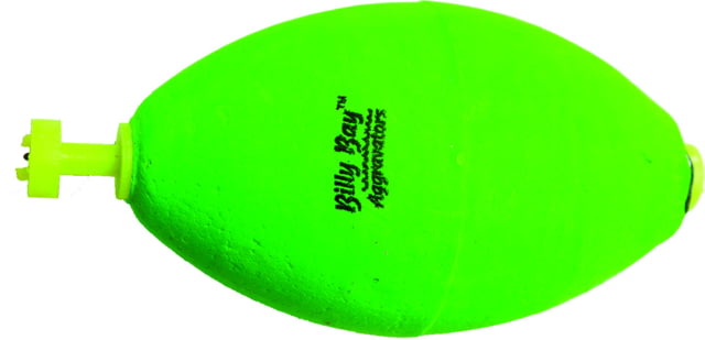 Billy Bay Hi Viz Aggravator Rattle Float Weighted Snap On Oval 2-1/2in Green 2Pk