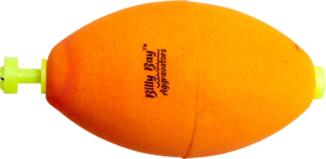 Billy Bay Hi Viz Aggravator Rattle Float Weighted Snap On Oval 2-1/2in Orange 2Pk