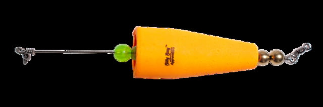 Billy Bay Low Country Lightning Brass Weighted Click Clacker 3in Popping Float Orange 1Pk