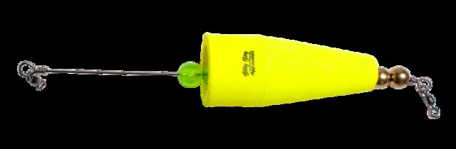 Billy Bay Low Country Lightning Brass Weighted Click Clacker 3in Popping Float Yellow 1Pk