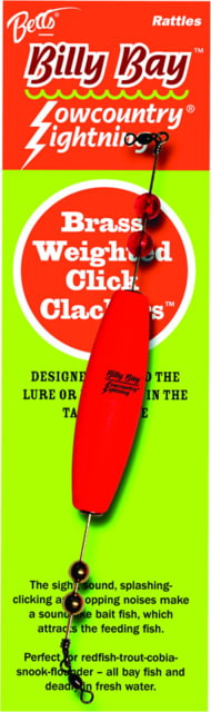 Billy Bay Low Country Lightning Brass Weighted Click Clacker Rig 3in Cigar Red 1Pk