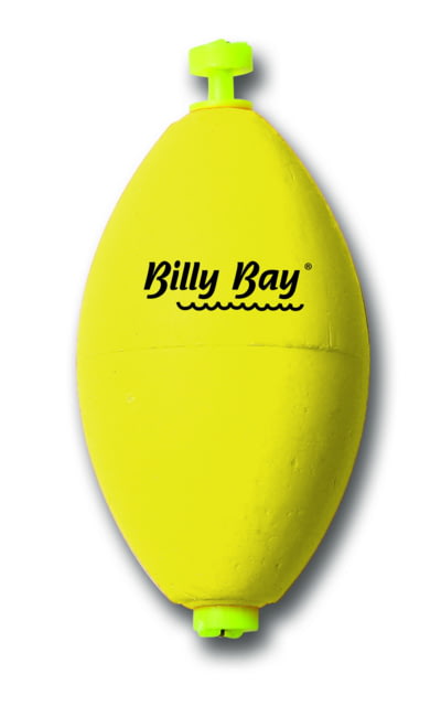 Billy Boy Bobbers Hi Viz Rattle Weighted Snap On Oval 2 1/2in Yellow 2 pc