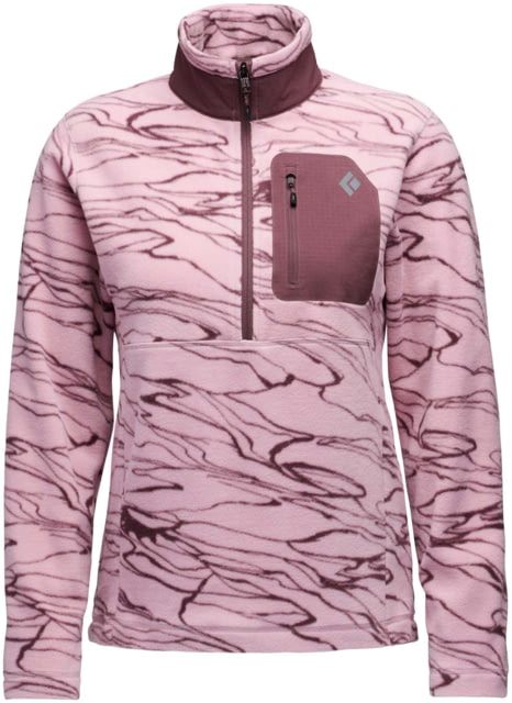 Black Diamond Black Diamond Rift Half-Zip Fleece Jacket - Women's Relief-Meadow Rose-Fig Small