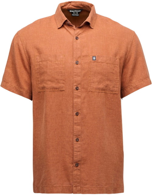 Black Diamond Black Diamond Scenic Route Short Sleeve Shirt - Men's Clay-Saffron Large
