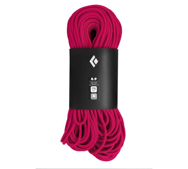 Black Diamond Climbing 8.9 mm Dry Rope Ultra Pink 70m
