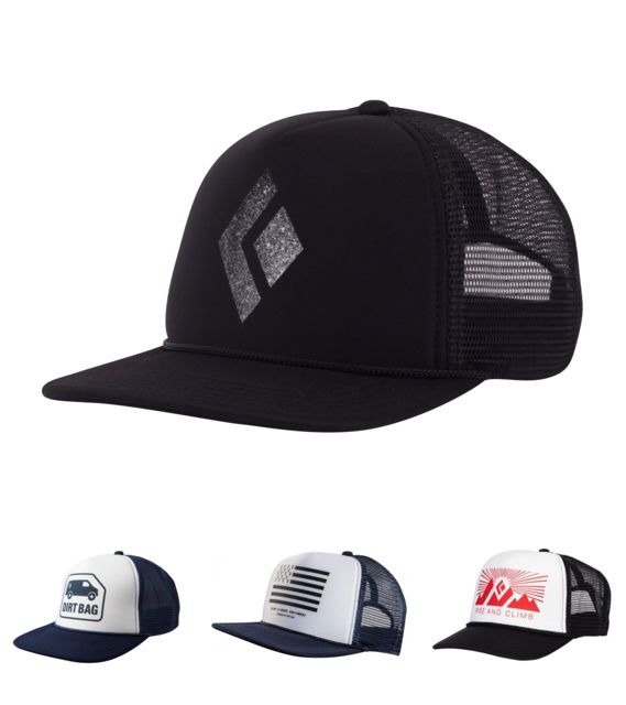 Black Diamond Flat Bill Trucker Hat Piton Purple/White Mountainscape