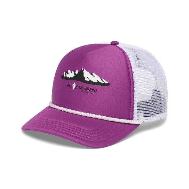 Black Diamond Black Diamond Flat Bill Trucker Hat Piton Purple/White Mountainscape