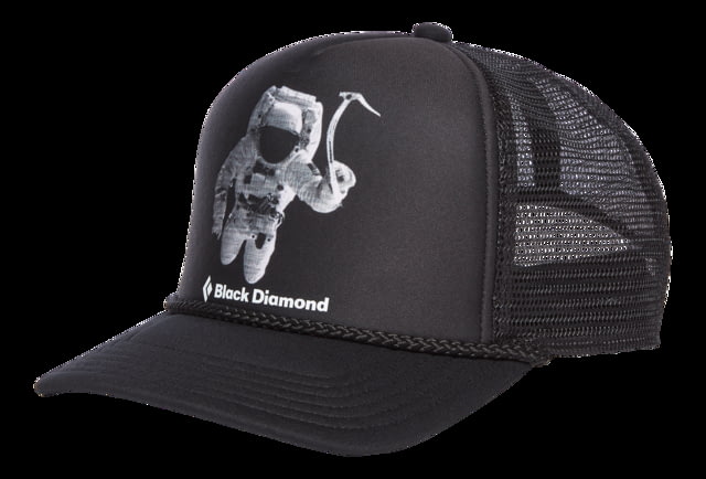 Black Diamond Flat Bill Trucker Hat Spaceshot Print