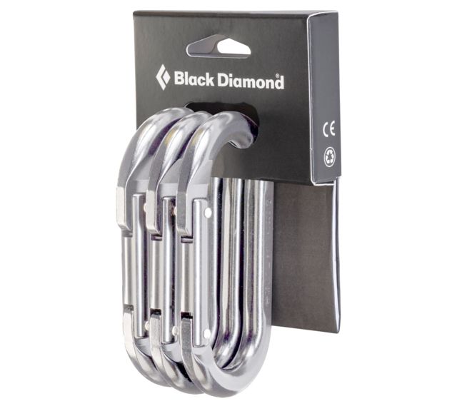 Black Diamond Oval Carabiner - 3 pack Polished
