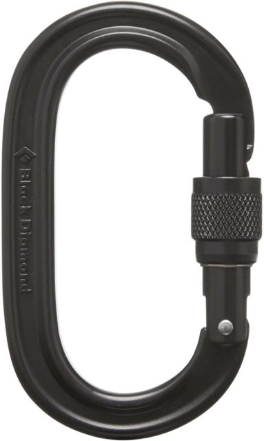 Black Diamond Oval Screwgate Carabiner Black