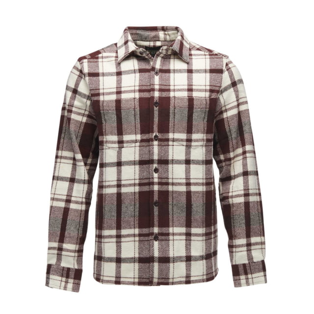 Black Diamond Project Heavy Flannel - Men's Burgundy/Off White Plaid Large