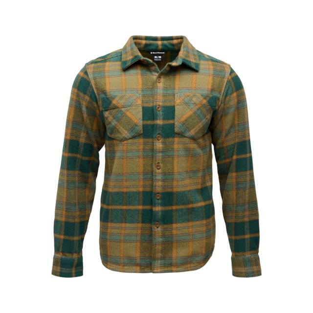 Black Diamond Project Heavy Flannel - Men's Deep Woods/Laurel Green/Flax Small