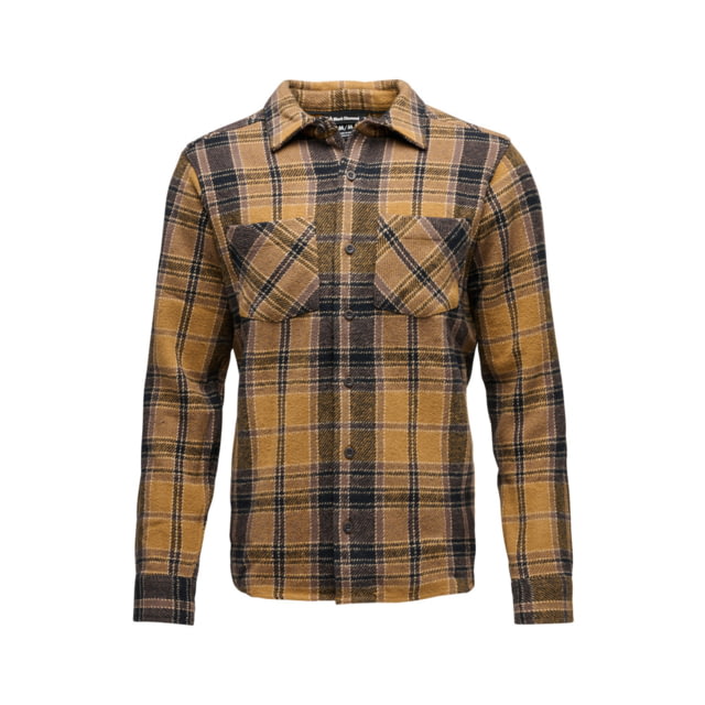 Black Diamond Project Heavy Flannel - Men's Flax/Black Plaid Medium