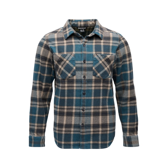 Black Diamond Project Heavy Flannel - Men's Midnight Blue/Charcoal Plaid Large